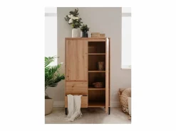 Calicosy Aparador Alto 2 Puertas 2 Cajones y 2 Estantes H139 cm - Plock Marru00f3n Discount