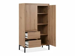Calicosy Aparador Alto 2 Puertas 2 Cajones y 2 Estantes H139 cm - Plock Marru00f3n Discount