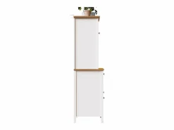 Merax Aparador De Cocina|Aparador alto de cocina - 104 x 40 x 180 cm - con estantes regulables + LEDs + 5 puertas + 1 cajón - Metal + MDF -