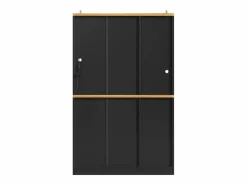 Aparador alto de cocina - 104 x 40 x 180 cm - con LEDs + 4 puertas + 1 cajón + estante - MDF + metal -^Merax Outlet