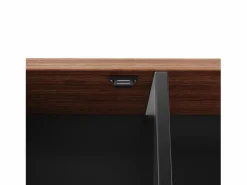 Merax Aparador alto de cocina - 115 x 40 x 174,7 cm - con puertas correderas + cajones + LED - MDF + metal - Negro Online