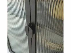 Aparador alto de metal y vidrio ondulado 70 cm^BERAH GETAH Sale