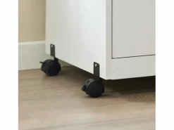 Sobuy Mueble Camarera|Aparador Auxiliar bajo de Cocina con 2 Puertas y 1 cajón, para microondas,L62 cm x P40 cm x H119 cm FSB12-W ES