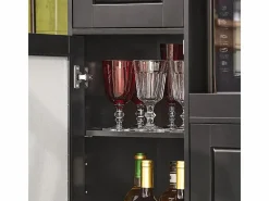 Sobuy Aparador De Cocina|Aparador Auxiliar de Almacenamiento para Microondas con Ruedas Armario de Cocina con 3 Puertas y un Cajón 88.5 x 40 x 89 cm FSB78-SCH ES