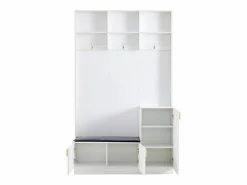 Merax Armario|Aparador bajo - 120 x 35 x 92 cm - Con tiradores metálicos + 1 cajón + 3 puertas - Aglomerado -