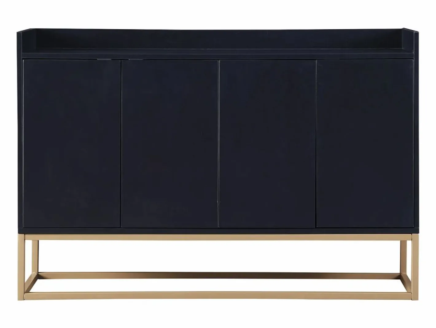 Merax Aparador|Aparador bajo 4 puertas - Patas de madera MDF y metal - Estilo moderno - Color - 120 x 30 x 80 cm