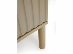 Aparador con ranuras acanaladas en puertas y laterales Beige New