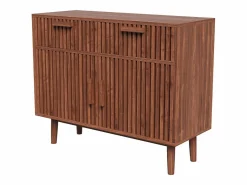 Aparador|Aparador con 2 cajones y 2 puertas, mueble de cocina, madera, 100 x 35 x 80 cm