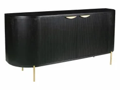 Maison Céphy Aparador|Aparador con 2 puertas de madera de mango y metal dorado - - NEVILI