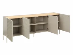 Vente-unique Aparador|Aparador con 4 puertas de MDF - Beige y natural claro - TASIBA