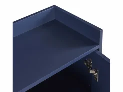 ModernLuxe Aparador con 4 puertas sin tirador - estilo contemporáneo - madera + metal - azul Azul oscuro Clearance