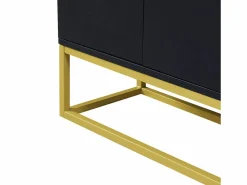 ModernLuxe Aparador|Aparador con 4 puertas sin tirador - estilo contemporáneo - madera + metal -