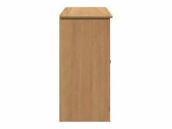Clicnbuy Aparador con cajones Panama madera maciza pino 112x40x80 cm Marru00f3n Clearance