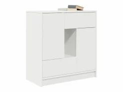 vidaxl Aparador con cajones y puertas 70,5x34x74,5 cm Blanco