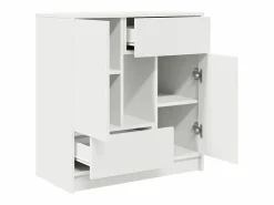 vidaxl Aparador con cajones y puertas 70,5x34x74,5 cm Blanco