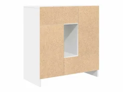 vidaxl Aparador con cajones y puertas 70,5x34x74,5 cm Blanco