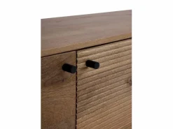Aparador con contornos curvos de madera maciza de mango con 4 puertas^ Hot