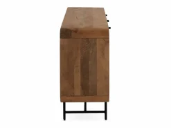 Aparador con contornos curvos de madera maciza de mango con 4 puertas^ Hot