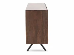 Aparador de 3 puertas de madera maciza de mango con patas negras^ Discount