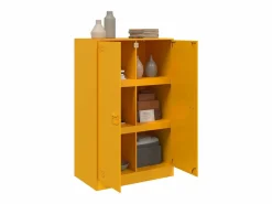 Aparador de acero mostaza 67x39x107 cm^vidaxl Hot