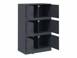 vidaxl Cajonera De Escritorio|Aparador de acero antracita 67x39x107 cm