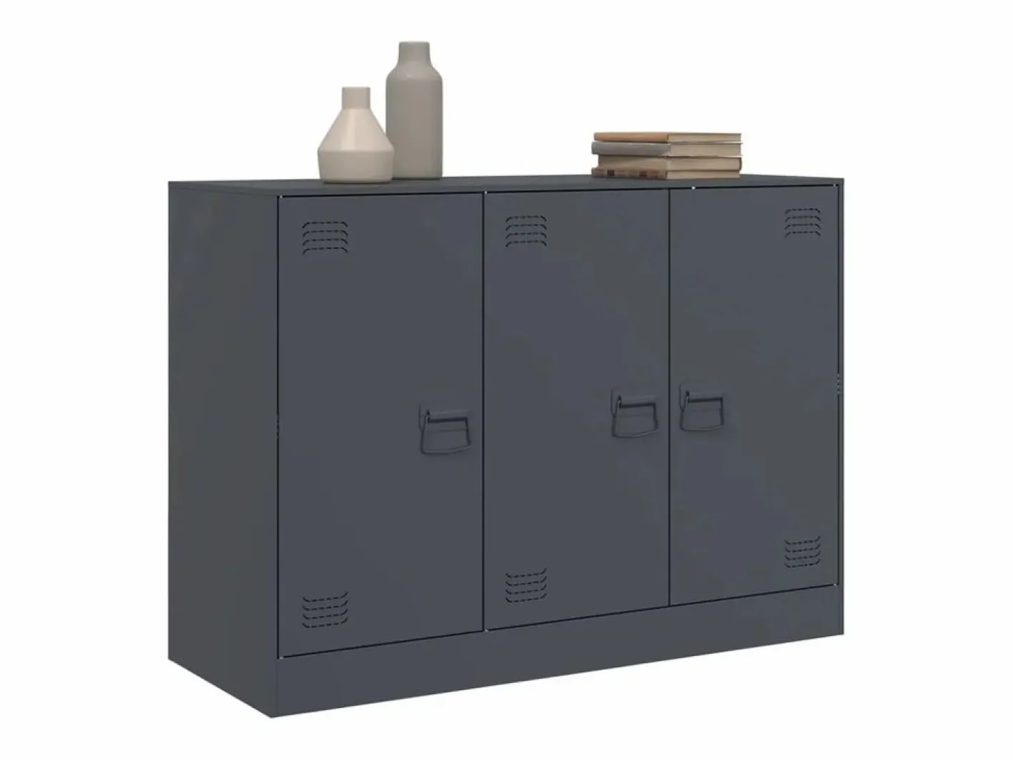 vidaxl Aparador De Cocina|Aparador de acero antracita 99x39x73 cm