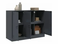 vidaxl Aparador De Cocina|Aparador de acero antracita 99x39x73 cm