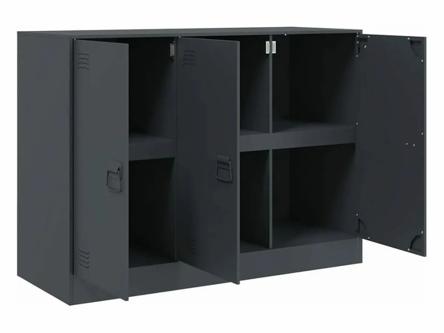 vidaxl Aparador De Cocina|Aparador de acero antracita 99x39x73 cm
