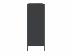 vidaxl Aparador de acero laminado en frío 135x39x103,5 cm Negro Clearance