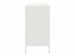 vidaxl Aparador de acero laminado en frío 135x39x73,5 cm Blanco Outlet