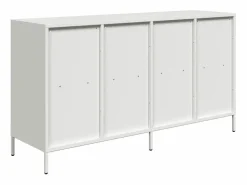 vidaxl Aparador de acero laminado en frío 135x39x73,5 cm Blanco Outlet