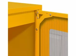 vidaxl Aparador de acero laminado en frío 100,5x39x107 cm Amarillo