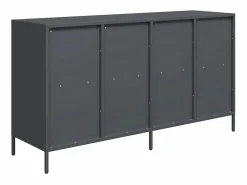 Aparador de acero laminado en frío antracita 135x39x73,5 cm^vidaxl