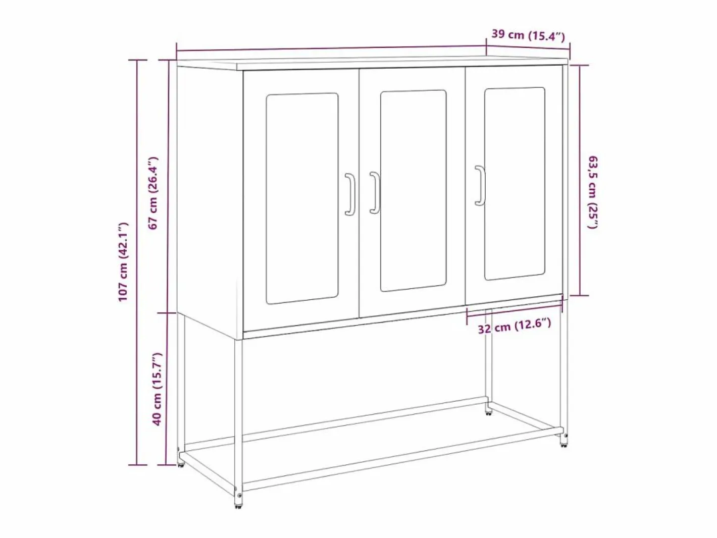 vidaxl Aparador De Cocina|Aparador de acero laminado en frío 100,5x39x107 cm