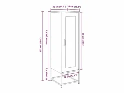 Aparador de acero laminado en frío oliva 36x39x123 cm^vidaxl Sale