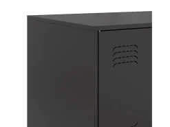 vidaxl Aparador de acero 67x39x73 cm Negro Discount