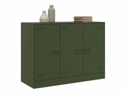 vidaxl Aparador De Cocina|Aparador de acero oliva 99x39x73 cm
