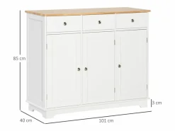 Aparador de cocina 101x40x85 cm^Homcom Hot