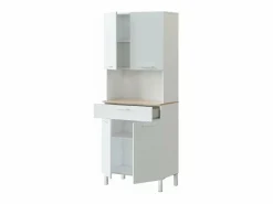Calicosy Aparador de Cocina con 4 puertas + 1 cajón - L72 cm Blanco Best