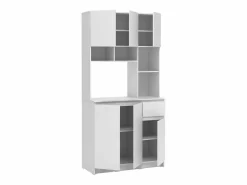 Vente-unique Aparador De Cocina|Aparador de cocina con 6 puertas, 1 cajón y 5 estantes - - NIZALI