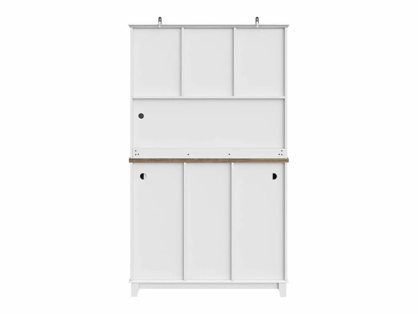 Aparador de cocina con iluminación LED, 3 cajones y 4 puertas - estantes regulables - y madera^Hauss Spole Hot