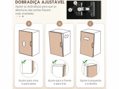 Homcom Aparador de cocina Dami 4 puertas + 6 estantes ajustables 170,5x60x30 cm Negro New