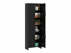 Homcom Aparador de cocina Dami 4 puertas + 6 estantes ajustables 170,5x60x30 cm Negro New