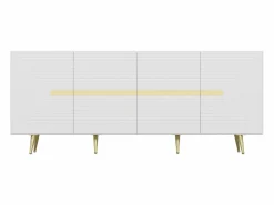 Aparador de diseño con 4 puertas de MDF - y Dorado - MOLYA^Vente-unique Discount