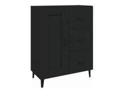 Clicnbuy Aparador de madera contrachapada 69,5x34x90 cm Negro Online