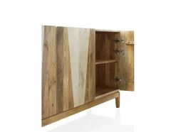 Aparador|Aparador de madera de mango en color patinado con patas de madera