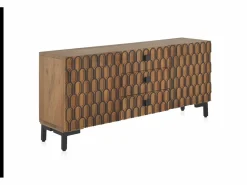 Aparador de madera maciza de mango marrón Marru00f3n New