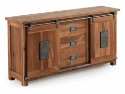 Aparador de madera maciza de acacia reciclada Color natural claro Clearance
