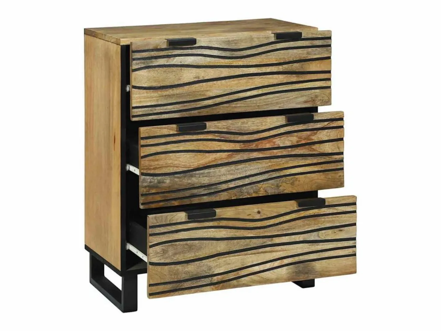 Aparador de madera maciza de mango de 60x33,5x75 cm Marru00f3n Hot