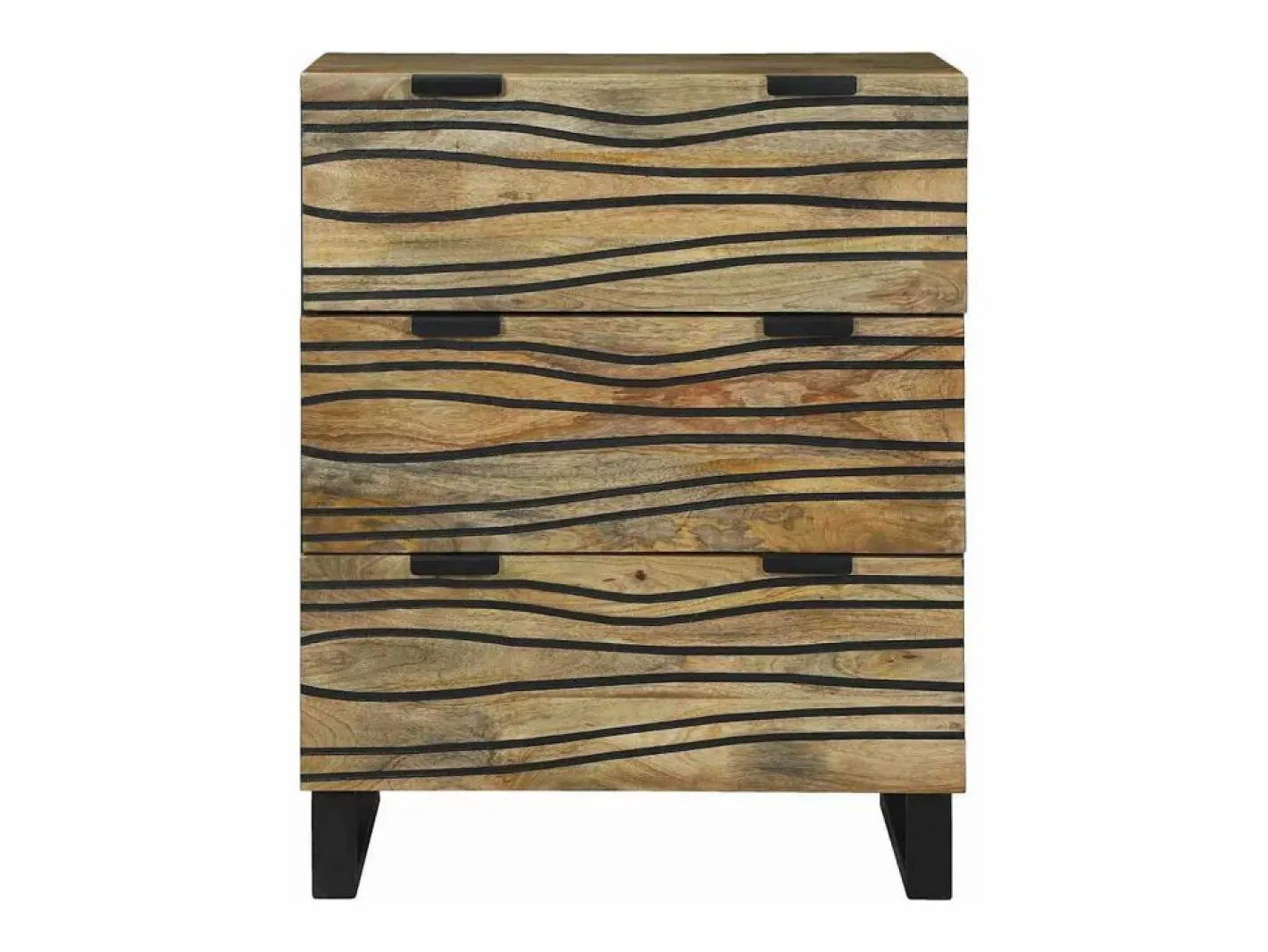 Aparador de madera maciza de mango de 60x33,5x75 cm Marru00f3n Hot